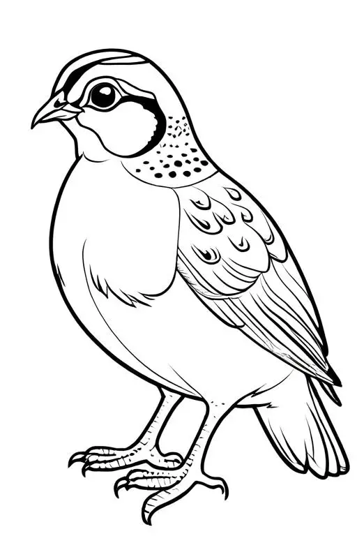 Quail Coloring Page 11 for Kids