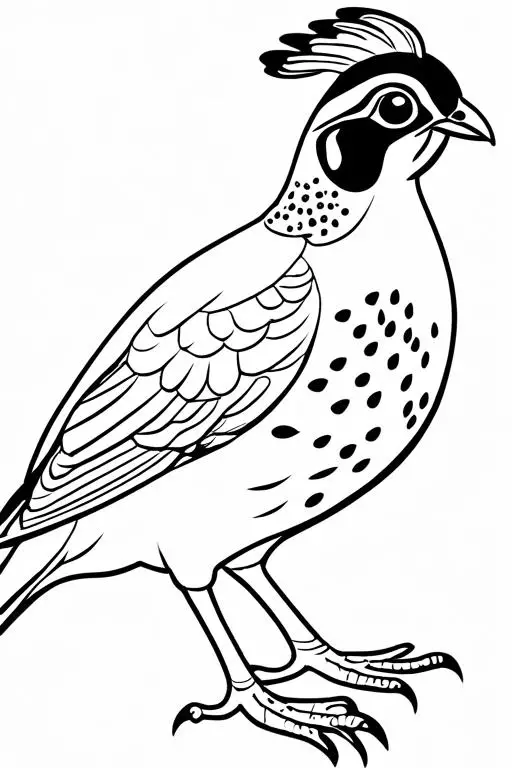 Quail Coloring Page 12 for Kids