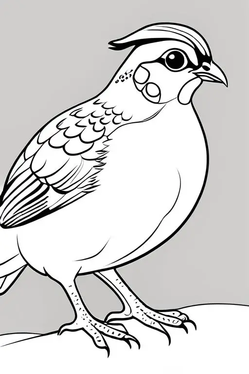 Quail Coloring Page 13 for Kids