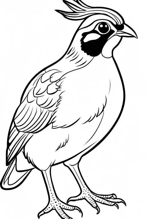 Quail Coloring Page 14 for Kids