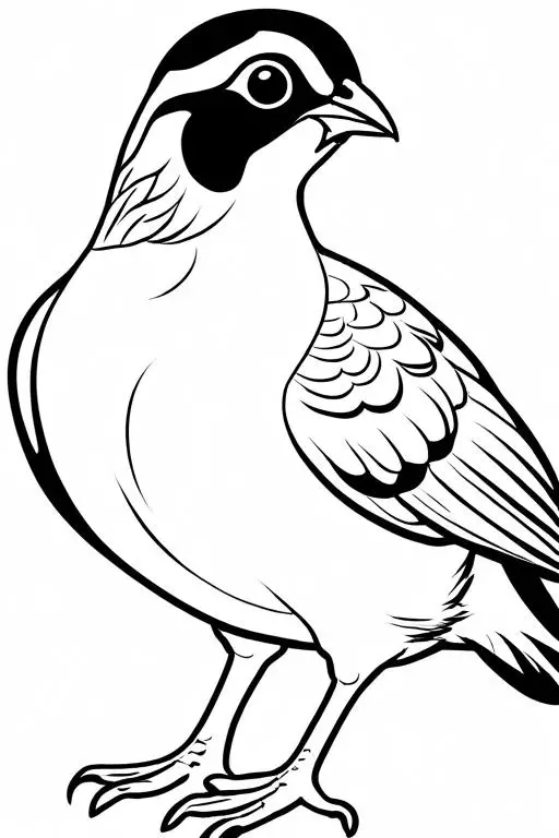 Quail Coloring Page 15 for Kids