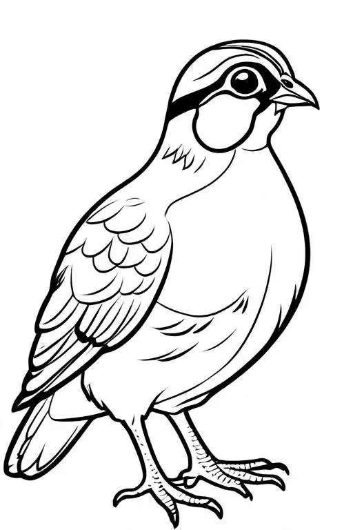 Quail Coloring Page 16 for Kids