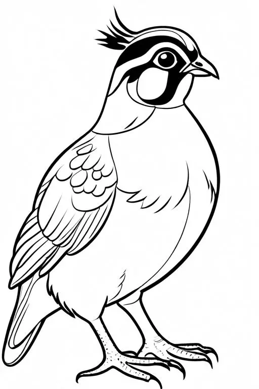 Quail Coloring Page 17 for Kids