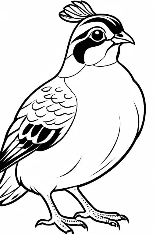 Quail Coloring Page 19 for Kids