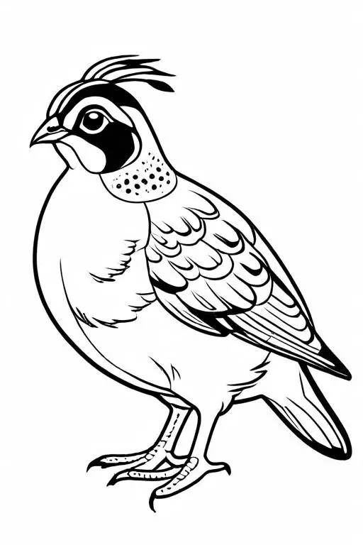 Quail Coloring Page 20 for Kids