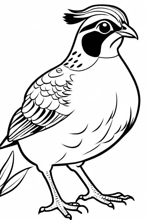 Quail Coloring Page 21 for Kids