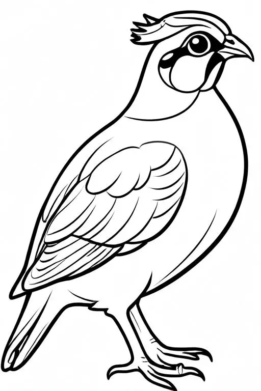 Quail Coloring Page 22 for Kids