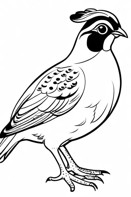 Quail Coloring Page 24 for Kids