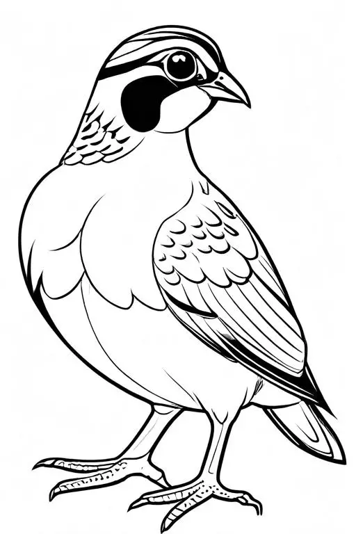 Quail Coloring Page 25 for Kids