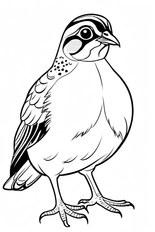 Quail Coloring Page 26 for Kids