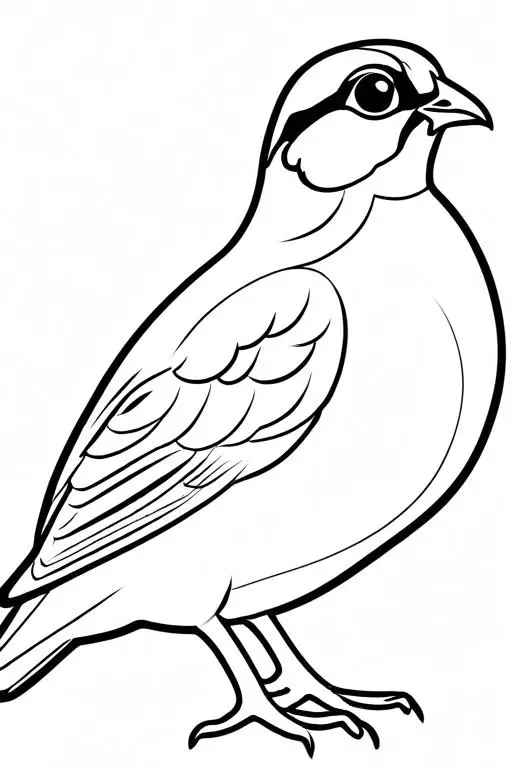 Quail Coloring Page 28 for Kids