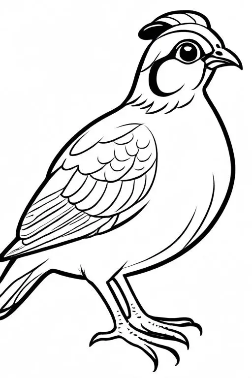 Quail Coloring Page 29 for Kids