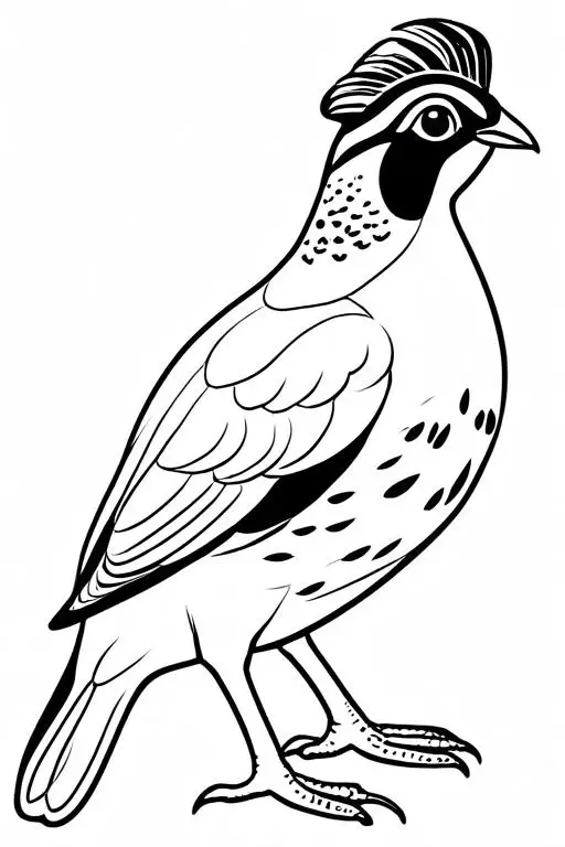 Quail Coloring Page 30 for Kids