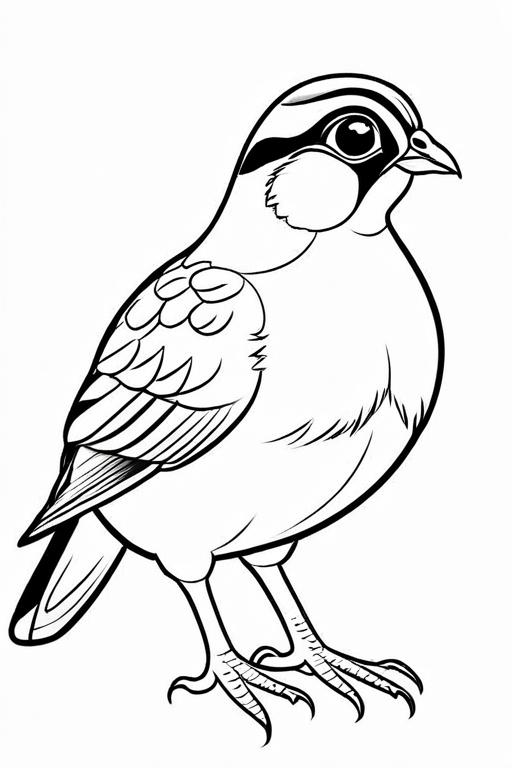 Quail Coloring Page 5 for Kids