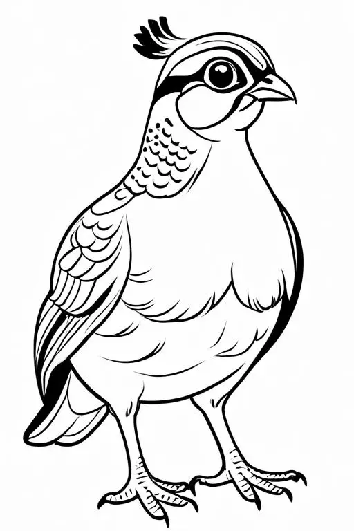 Quail Coloring Page 7 for Kids