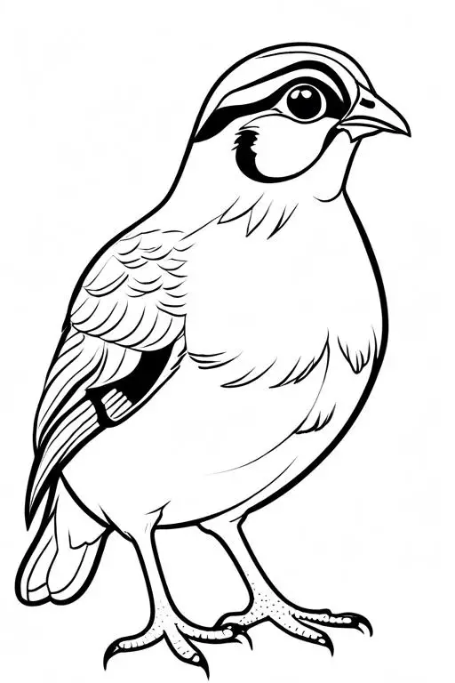 Quail Coloring Page 9 for Kids