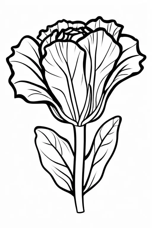 Radicchio Coloring Page 1 for Kids