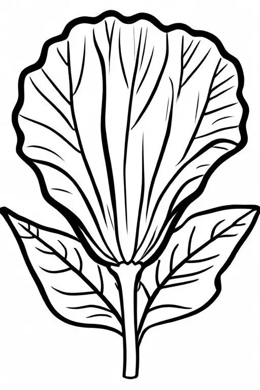 Radicchio Coloring Page 2 for Kids