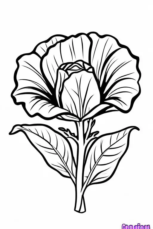 Radicchio Coloring Page 3 for Kids