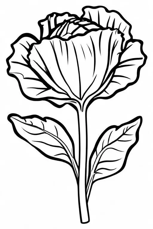 Radicchio Coloring Page 6 for Kids