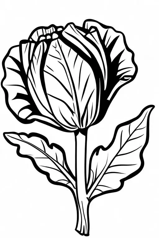 Radicchio Coloring Page 9 for Kids