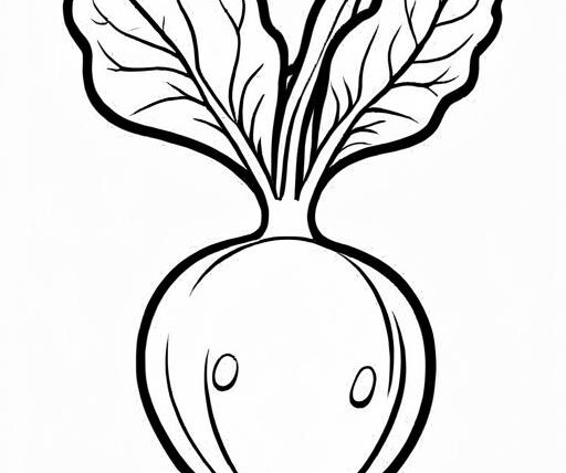 Radish Coloring Page 1 for Kids