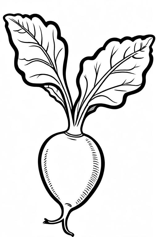 Radish Coloring Page 10 for Kids