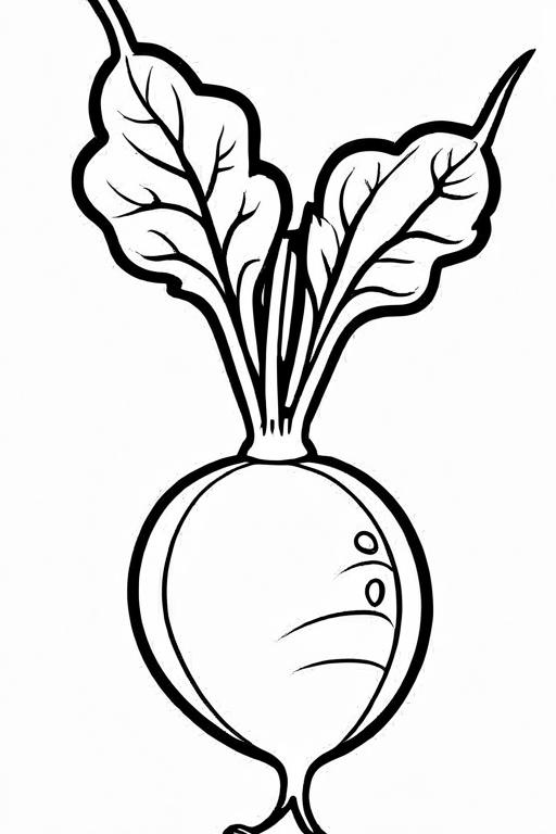 Radish Coloring Page 6 for Kids