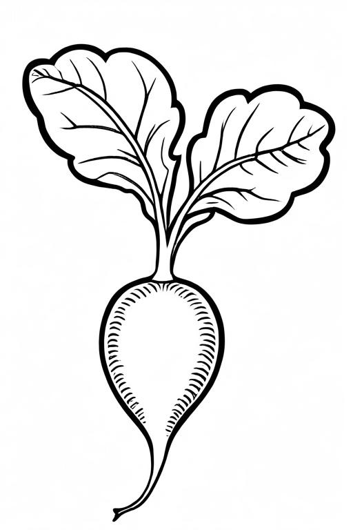 Radish Coloring Page 7 for Kids