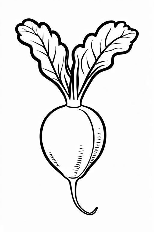 Radish Coloring Page 8 for Kids