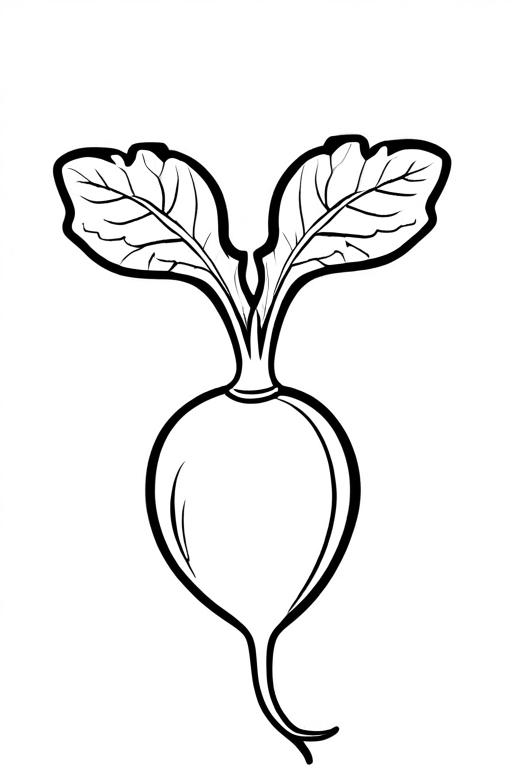 Radish Coloring Page 9 for Kids