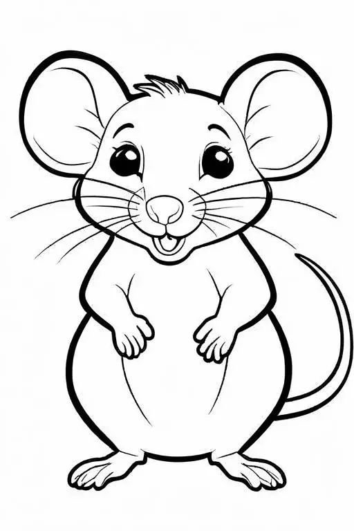 Rat Coloring Page 10 for Kids