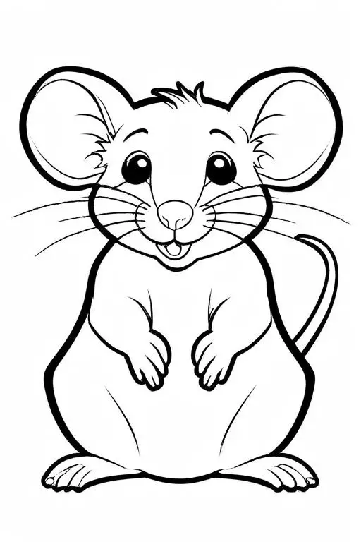 Rat Coloring Page 3 for Kids