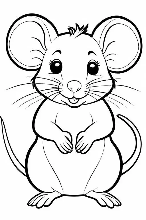 Rat Coloring Page 4 for Kids