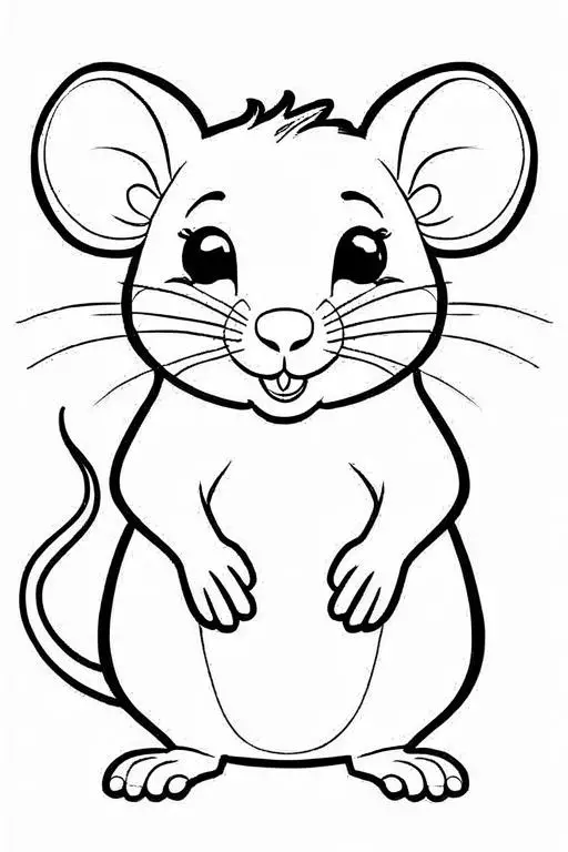 Rat Coloring Page 6 for Kids