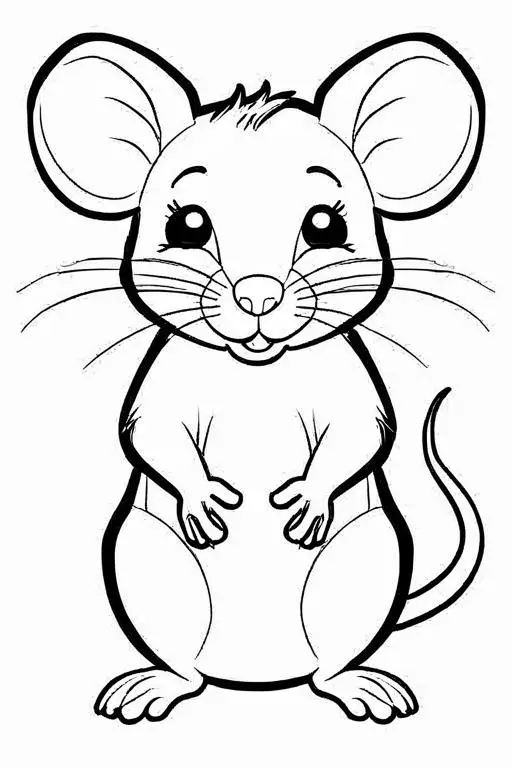 Rat Coloring Page 7 for Kids