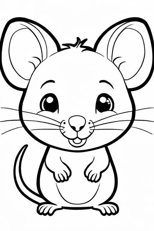 Rat Coloring Page 8 for Kids