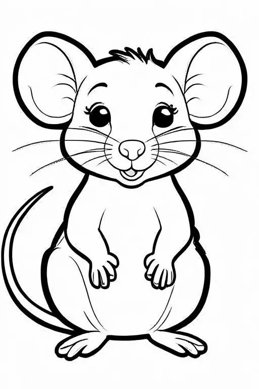 Rat Coloring Page 9 for Kids