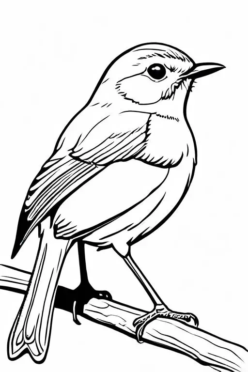 Redbreast Coloring Page 10 for Kids