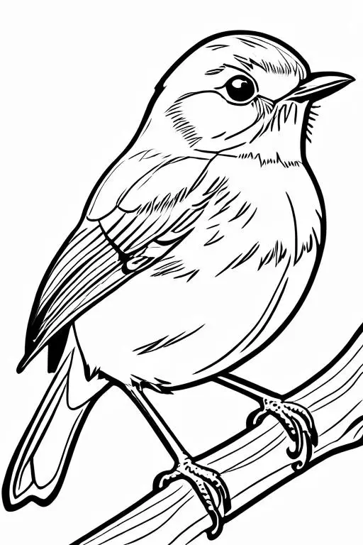 Redbreast Coloring Page 9 for Kids