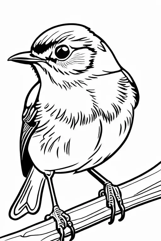 Robin Coloring Page 11 for Kids