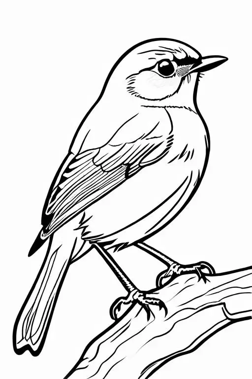 Robin Coloring Page 12 for Kids