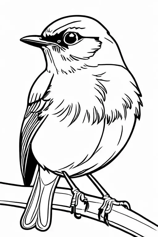 Robin Coloring Page 13 for Kids