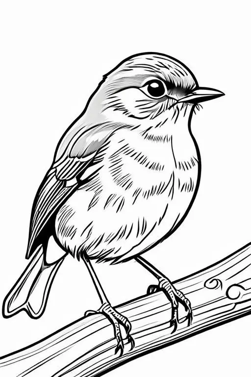 Robin Coloring Page 14 for Kids