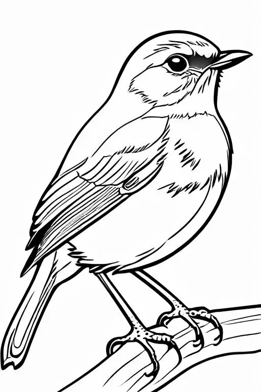 Robin Coloring Page 15 for Kids