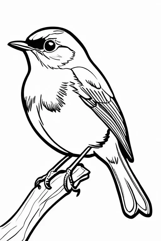 Robin Coloring Page 16 for Kids