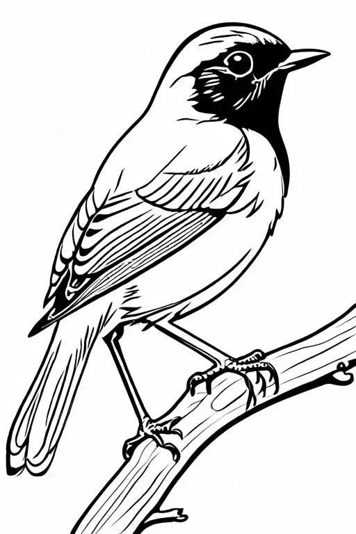 Robin Coloring Page 17 for Kids