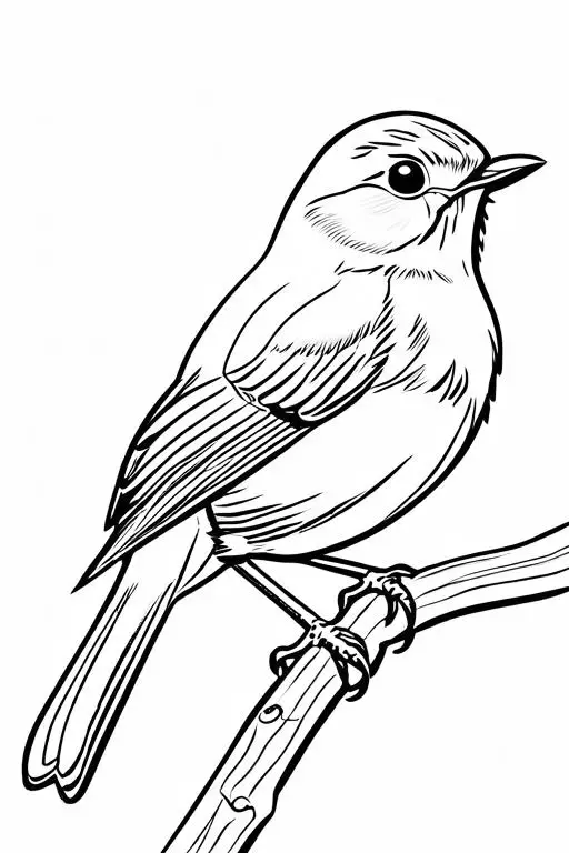 Robin Coloring Page 18 for Kids