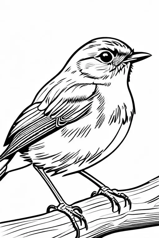 Robin Coloring Page 19 for Kids