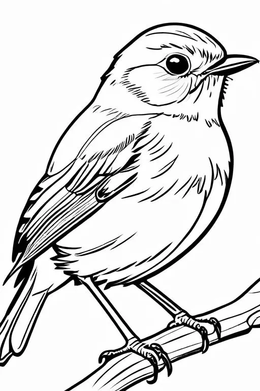 Robin Coloring Page 2 for Kids